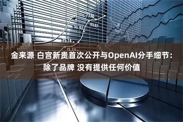 金来源 白宫新贵首次公开与OpenAI分手细节：除了品牌 没有提供任何价值